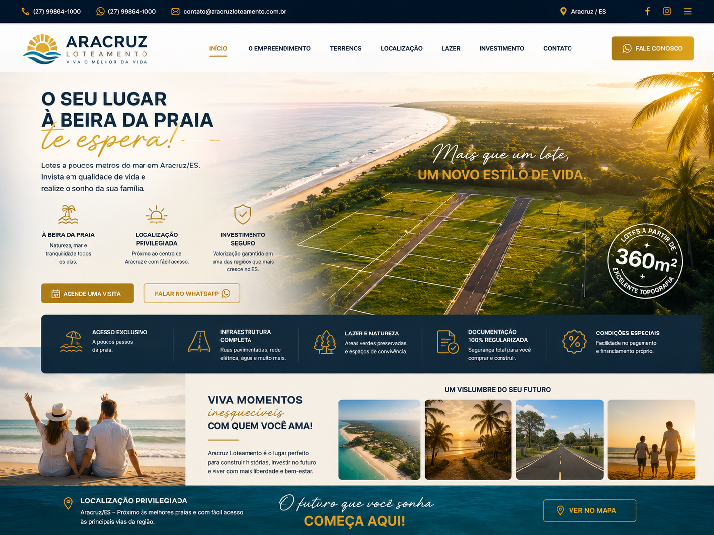 Site Institucional de Loteamento